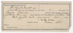 1894 November 23: Certificate of employment, for Willis Childers, guard; James Beavers, prisoner; Heck Thomas, deputy marshal