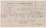 1894 December 26: Voucher, U.S. v. Heans Ross, introducing spirituous liquors; includes cost of per diem and mileage; James Brizzolara, commissioner; G.J. Crump, U.S. marshal; Ben Morgan, Charles South, John Izeth, witnesses