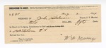 1894 August 2: Receipt, of John Salmon, deputy marshal; to W.H. Karney for board, lodging and subsistence for self