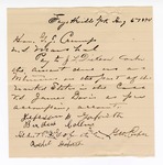 1894 August 6: Voucher, U.S. v. James Davis, assault with intent to kill; Jefferson B. Goforth, Birdine Collins, Albert P. Goforth, Rachel Goforth, witnesses; Jacob Yoes, U.S. marshal; E.B. Harrison, commissioner; G.J. Crump, U.S. marshal; J.L. Dickson, cashier; includes cost of mileage and service