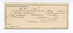 1894 August 8: Voucher, U.S. v. Mark Williams, larceny; John Salmon, deputy marshal; James Brizzolara, commissioner; C.A. Welch, guard; includes cost of mileage, service and feeding prisoner