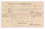 1894 August 13: Voucher, U.S. v. Henry Folsom, introducing liquors; A.D. Chandler, Ed Craig, witnesses, witnesses; Stephen Wheeler, commissioner; G.J. Crump, U.S. marshal; includes cost of mileage and service