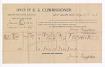 1894 August 13: Voucher, U.S. v. James Gurly et. al, murder; Martin Ross, Robert Brown, witnesses; James Brizzolara, commissioner;  G.J. Crump, U.S. marshal; includes cost of mileage and service