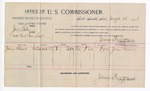 1894 August 15: Voucher, U.S. v. Joe Tale, violating internal revenue law; James Elliott, witness; G.J. Crump, U.S. marshal; James Brizzolara, commissioner; includes cost of per diem and mileage