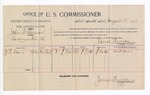 1894 August 15: Voucher, U.S. v. John B. Freeman, larceny; G.R. Davis, witness; G.J. Crump, U.S. marshal; James Brizzolara, commissioner; includes cost of per diem and mileage