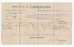 1894 August 17: Voucher, U.S. v. Ed Chaney, larceny; David Knight, Wilson Knight, Wesley Chopa, witnesses; G.J. Crump, U.S. marshal;  James Brizzolara, commissioner; includes cost of per diem and mileage