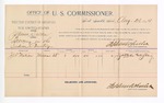 1894 August 21: Voucher, U.S. v. James Swan, larceny; J.W. Nation, witness; G.J. Crump, U.S. marshal; Stephen Wheeler, commissioner; includes cost of per diem and mileage