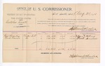 1894 August 21: Voucher, U.S. v. Butcher Scott, larceny; George Beasley, Fred Bowers, witnesses; G.J. Crump, U.S. marshal; Stephen Wheeler, commissioner; includes cost of per diem and mileage