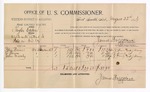 1894 August 22: Voucher, U.S. v. Taylor Ogden, assault with intent to kill; Peter Brown, Ed Larns, John Mosely, witnesses; G.J. Crump, U.S. marshal; James Brizzolara, commissioner; includes cost of per diem and mileage