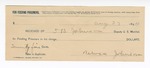 1894 August 24: Receipt, of T.B. Johnson, deputy marshal; to Reuben Johnson for feeding prisoners; to Dave Wilkie for board and lodging, subsistence for self and horse, and livery bill