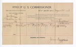1894 August 25: Voucher, U.S. v. Joe Green, murder; Jeff McCoy, witness; G.J. Crump, U.S. marshal; James Brizzolara, commissioner; includes cost of per diem and mileage