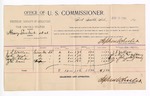 1894 August 29: Voucher, to J.S. Wallace, John Doyle, Layton Sharper and J.C. Davis, witnesses, for assisting G.J. Crump, U.S. marshal, in U.S. v. Henry Lambert et al, larceny; Stephen Wheeler, commissioner; includes cost of mileage and service