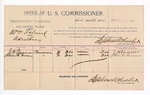 1894 August 30: Voucher, U.S. v. William Feland, adultery; J.H. Tanner, Alice B. Tanner, witnesses; G.J. Crump, U.S. marshal; Stephen Wheeler, commissioner; includes cost of per diem and mileage