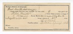 1894 August 30: Voucher, U.S. v. Pleas Wright and Will Wright, larceny; S. Bowers, deputy marshal; E.B. Harrison, commissioner; D.V. Rusk, guard; receipt, to W. Goff for feeding prisoner and livery bill; Stephen Wheeler, clerk; I.M. Dodge, deputy clerk; Edgar Smith, assistant U.S. attorney; includes cost of mileage and service