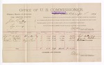 1894 September 1: Voucher, U.S. v. J.W. Raley, larceny; Sol C. Ketchum, Annie Ketchum, William Curns, witnesses; Jacob Yoes, U.S. marshal; E.B. Harrison, commissioner; includes cost of per diem and mileage