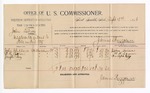 1894 September 3: Voucher, U.S. v. John Lahay, assault with intent to kill; John Childers, W.H. Esmon, Joseph Ray, witnesses; G.J. Crump, U.S. marshal; James Brizzolara, commissioner; includes cost of per diem and mileage