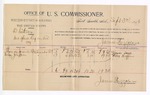 1894 September 3: Voucher, U.S. v. Ed Cutner, introducing spiritous liquor; Thomas James, Wiley Griffin, witnesses; G.J. Crump, U.S. marshal; James Brizzolara, commissioner; includes cost of per diem and mileage