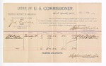 1894 September 3: Voucher, U.S. v. Zed Culver, introducing liquors; J.B. Hays, Alex Stockton, witnesses; G.J. Crump, U.S. marshal; Stephen Wheeler, commissioner; includes cost of per diem and mileage