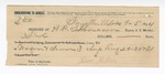 1894 September 5: Receipt, of H.P. Thomason, deputy marshal; to Norm Miller for livery bill