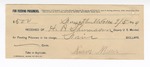 1894 September 5: Receipt, H.P. Thomason, deputy marshal; to Norm Miller for feeding prisoner