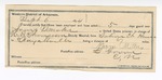 1894 September 6: Certificate of employment, for Norm Miller, guard; H.P. Thomason, deputy marshal; Sam Smoker, prisoner