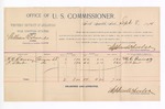 1894 September 8: Voucher, U.S. v. William Edmonds, larceny; H.E. Ramsey, T.H. Stout, witnesses; G.J. Crump, U.S. marshal; Stephen Wheeler, commissioner; includes cost of per diem and mileage