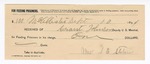 1894 September 10: Receipt, of Grant Johnson, deputy marshal; to Mrs. S.E. Staton for feeding prisoner