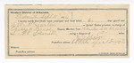 1894 September 11: Receipt, of Jesse H. Jones, deputy marshal; to Tom Barber for livery bill and feeding prisoner; certificate of employment, of R.J. Spain, guard; J.W. McFarlin, prisoner