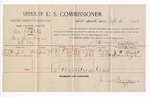 1894 September 11: Voucher, U.S. v. One Chatka, introducing spiritous liquors; J.F. Ansiet, Robert Handwall, witnesses; G.J. Crump, U.S. marshal; James Brizzolara, commissioner; includes cost of per diem and mileage