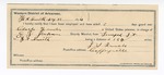 1894 September 12: Certificate of employment, for J.L. Rumble, guard; E.D. Jackson, deputy marshal; Clark Fender, prisoner