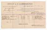 1894 September 14: Voucher, U.S. v. John Strong et al, larceny; J.A. Russell, William Selvidge, W.H. Selvidge, Willie Perryman, witnesses; G.J. Crump, U.S. marshal; Stephen Wheeler, commissioner; includes cost of mileage and service