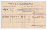 1894 September 14: Voucher, U.S. v. W.H Wisdom, larceny; Chester King, Mary Dodson, witnesses; G.J. Crump, U.S. marshal; Stephen Wheeler, commissioner; includes cost of mileage and per diem