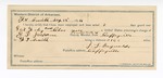 1894 September 15: Certificate of employer, for J.L. Reynolds, guard; E.D. Jackson, deputy marshal; Charles Yoes, Pat Foley, prisoners