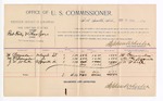 1894 September 15: Voucher, U.S. v. Pat Foley and Charles Yoes, larceny; M. Canada, M.F. Canada, J.N. White, witnesses; G.J. Crump, U.S. marshal; Stephen Wheeler, commissioner; includes cost of mileage and per diem