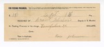 1894 September 15: Receipt, to Rose Johnson for feeding prisoner; Grant Johnson, deputy marshal