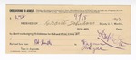 1894 September 18: Receipt, of Grant Johnson, deputy marshal; for railroad fare from Fort Smith to Wagoner