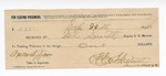 1894 September 20: Receipt, W.C. Smith, deputy marshal; to E.E. Skelton for feeding prisoner; to D.A. Lee, for feeding prisoners; to William Hefferman for board, lodging and subsistence for self and horse