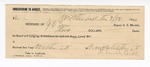 1894 September 20: Receipt, of J.B. Lee, deputy marshal; to S. Smith, conductor, for railroad fare; to J.H. Morgan for board and lodging; to William R. Craig and J.H. Morgan, for feeding prisoner; Robert L. McClure, guard; J.B. Lee, deputy marshal mileage and service