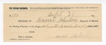 1894 September 21: Receipt, of Grant Johnson, deputy marshal; to David Staton, for feeding prisoner
