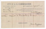 1894 September 22: Voucher, U.S. v. Dennis Davis, murder; A.H. Brown, witness; G.J. Crump, U.S. marshal;  James Brizzolara, commissioner; includes cost of mileage and per diem