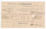 1894 September 22: Voucher, U.S. v. William Lee, introducing liquors; W. Thompson, Lin Dowell, R.C. Thompson, John Butler, witnesses; G.J. Crump, U.S. marshal; Stephen Wheeler, commissioner; includes cost of mileage and per diem