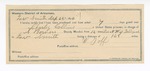 1894 September 24: Voucher, U.S. v. Charles Collins, introducing and selling spiritous liquors; S. Bowers, deputy marshal; E.B. Harrison, commissioner; W. Goff, guard; receipt, to Charles Hall for board, lodging subsistence for deputy and horse, livery bill and railroad fare