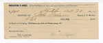 1894 September 26: Receipt, of John Salmon, deputy marshal; to Pete Cathigan, for board and lodging