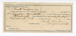 1894 September 26: Voucher, U.S. v. David Marshall and George Crow, breaking into post office; W.C. Smith, deputy marshal; Stephen Wheeler, commissioner; Kirk Turnbo, guard; receipt, to E. Duire, John Ford, and Berry Lacey  for feeding prisoner; Cooper Davis, Samuel Sanders, Robert Davis, Ben F. Gray, witnesses; I.M. Dodge, deputy clerk; Edgar Smith, assistant U.S. attorney; includes cost of mileage, service, railroad fare, ferriage, livery bill and feeding prisoners
