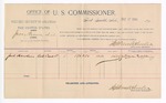 1894 September 27: Voucher, U.S. v. Jerry Brown et al, murder; Jack Hawkins, witness; G.J. Crump, U.S. marshal; Stephen Wheeler, commissioner; includes cost of mileage and per diem