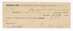 1894 September 28: Receipt, of L.P. Minor, deputy marshal; to D.R. Connally for board, lodging and subsistence for self and horse