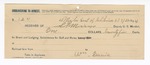 1894 September 28: Receipt, of S.T. Minor, deputy marshal; to William Davis for board, lodging and subsistence for self and horse