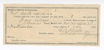 1894 September 28: Voucher, U.S. v. Grant Holland, introducing and selling spiritous liquors; S. Bowers, deputy marshal; E.B. Harrison, commissioner; D.V. Rusk, guard; Ben Knight, George Martin, Bastin Wright, G.W. Wann, witnesses; certificate of employment for guard; receipt, to J. Quincy Adams for livery bill; receipt, to Bill Curin for feeding prisoner; Stephen Wheeler, clerk; I.M. Dodge, deputy clerk
