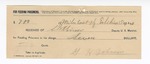 1894 October 11: Receipt, of S.T. Minor, deputy marshal; to G.H. Johnson for feeding prisoner
