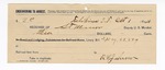 1894 October 1: Receipt, of S.T. Minor, deputy marshal; to R.W. Johnson for livery bill